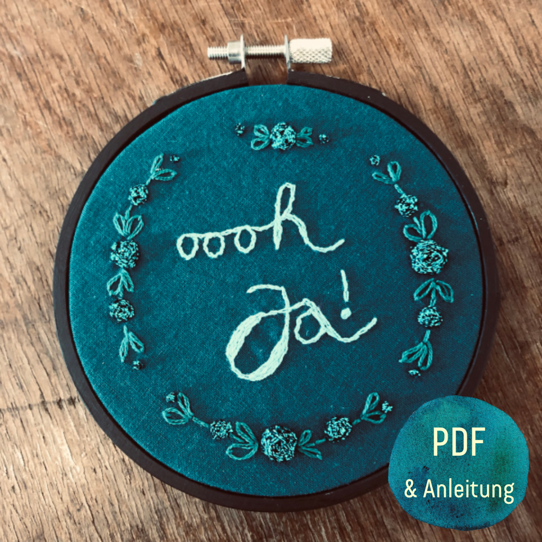 Stickanleitung oooh ja mit Blumenranken und Anleitung
