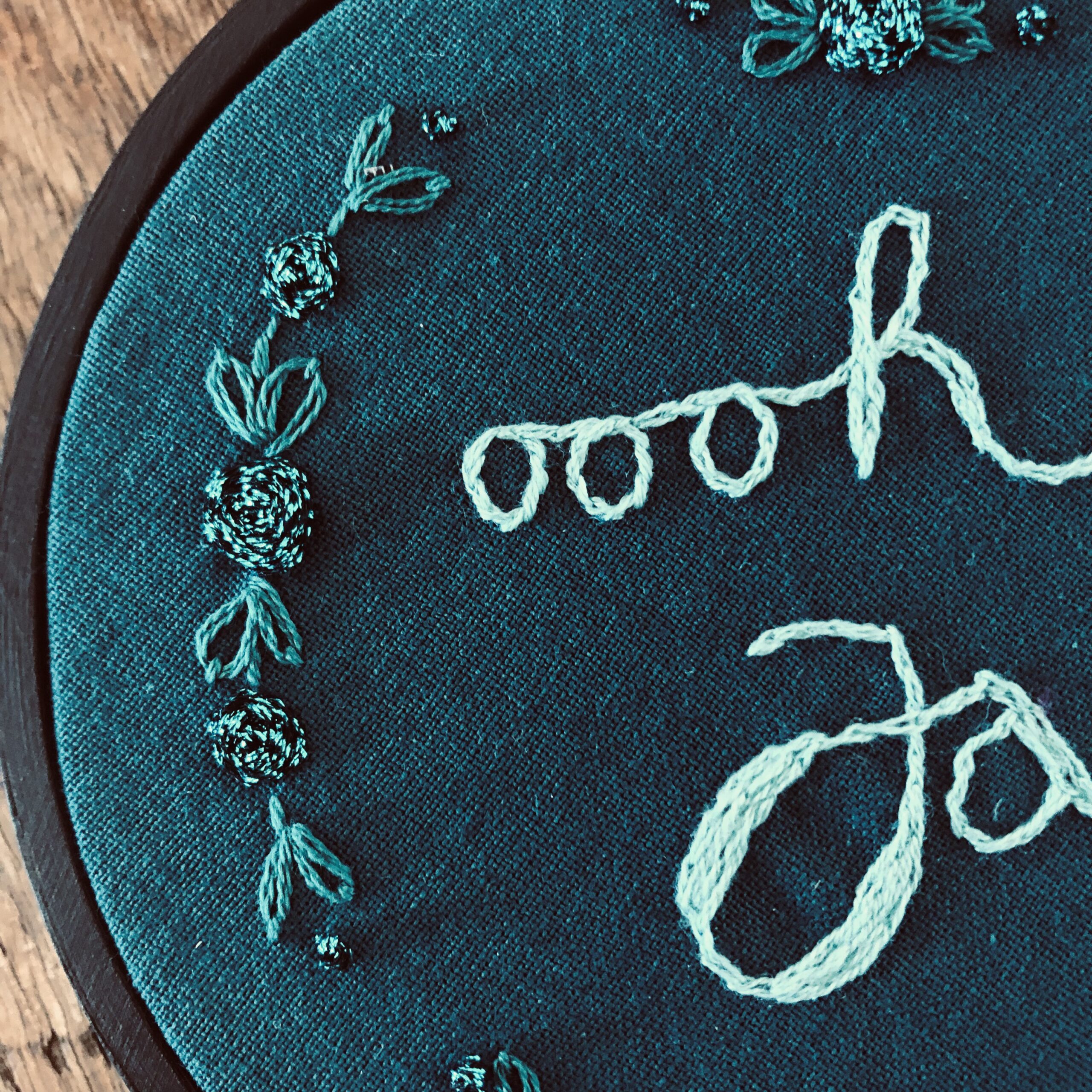 Blumenranken Stickmuster oooh ja Anleitung deutsch